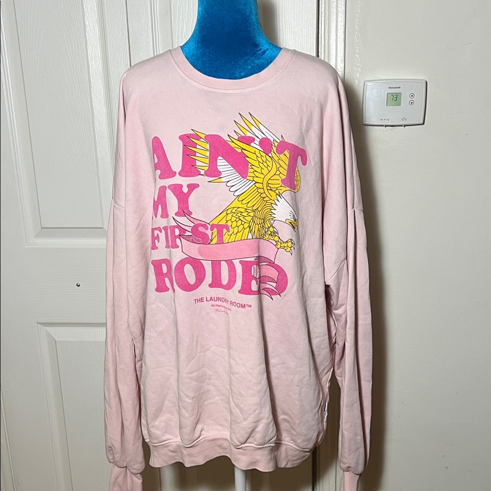 The Laundry Room Pink 'Ain't My First Rodeo' Sweatshirt Women’s Large
